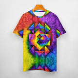 Rainbow Pride Abstract Geometric Cotton T-Shirt