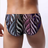 Men's Bikini Underwear leaf pattern embossed