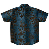 Embossed Black Velvet Button Down Shirt 5