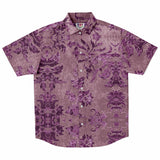 Embossed Lavender Velvet Button Down Shirt 3