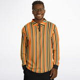 Multicolor Striped Long Sleeve Polo