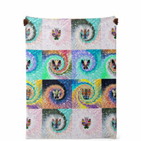 Tye Dye Faerie Wings Microfleece Blanket