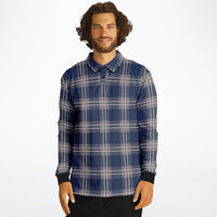 Gentleman Plaid Long Sleeve Polo