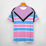 Pride V-neck Illusion Cotton T-Shirt 3