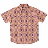 Dahlia Violet Wave Circle Button Down