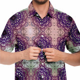 Dark Geometric Pattern Button Down Shirt