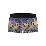 Lavender Embossed Flowers Men's Boxer Briefs with Fly