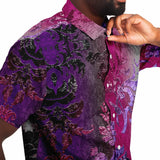 Embossed Gradient Velvet Button Down Shirt 3