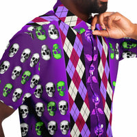 Skull Argyle Button Down