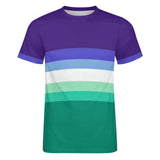 Gay Pride Color Stripes Cotton T-shirt 39