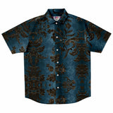 Embossed Black Velvet Button Down Shirt 5