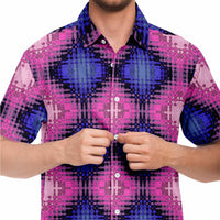 Purple & Pink Geometric Button Down