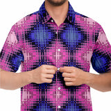 Purple & Pink Geometric Button Down