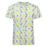Unisex Half Rainbow Pattern Cotton T-Shirt