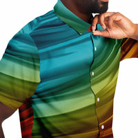 Chrome Ombre Button Down Shirt