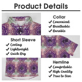 Geometric Pattern Button-Down Shirt with pocket