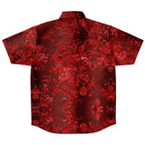 Embossed Claret Velvet Button Down Shirt 7
