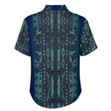 Tribal Pattern Faux Linen Shirt with pocket 5