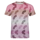 Unisex Half Rainbow Gradient Pattern Cotton T-Shirt