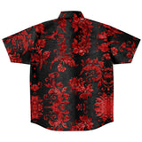 Embossed Claret Velvet Button Down Shirt 5