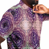 Dark Geometric Pattern Button Down Shirt