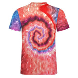 Red Fury color Palette Tie Dye Cotton T-shirt