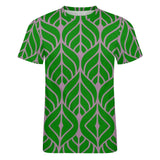 Leaf Pattern Cotton T-Shirt 7