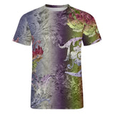 Embossed Streak Pattern Cotton T-Shirt 4