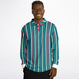 Multicolor Striped Long Sleeve Polo