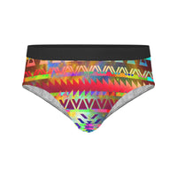 Rainbow Tribal Mid Rise Briefs