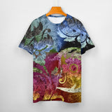 Embossed Flower Pattern Cotton T-Shirt 2