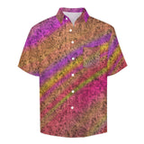 Gradient Texture Pattern Faux Linen Button Down Shirt with chest pocket 17