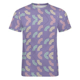 Unisex Half Rainbow Pattern Cotton T-Shirt