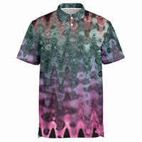 Metallic Waves Polo Shirt