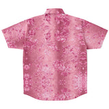 Embossed Pink Velvet Button Down Shirt