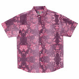 Embossed Pink Velvet Button Down Shirt 3