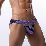 Men's Bikini Underwear Woodsy Purple Waves