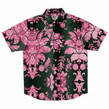 Embossed Pink Velvet Button Down Shirt 10