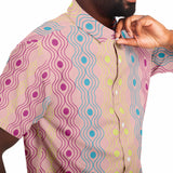 Lace Pattern Button Down Shirt