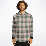 Pineapple Plaid Long Sleeve Polo