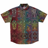 Linen Pattern Embossed Button Down Shirt 6