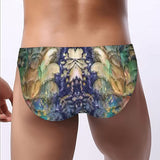 Men's Bikini Underwear Embossed Flower Pattern 4