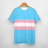 Trans Pride Color Palette Stripes Cotton T-shirt 32