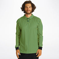 Striped Long Sleeve Polo