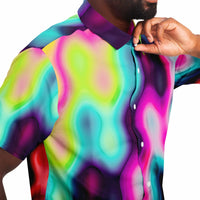 Neon Liquid Chrome Button Down Shirt