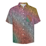 Gradient Texture Pattern Faux Linen Button Down Shirt with chest pocket 6