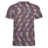 Unisex Half Rainbow Pattern Cotton T-Shirt