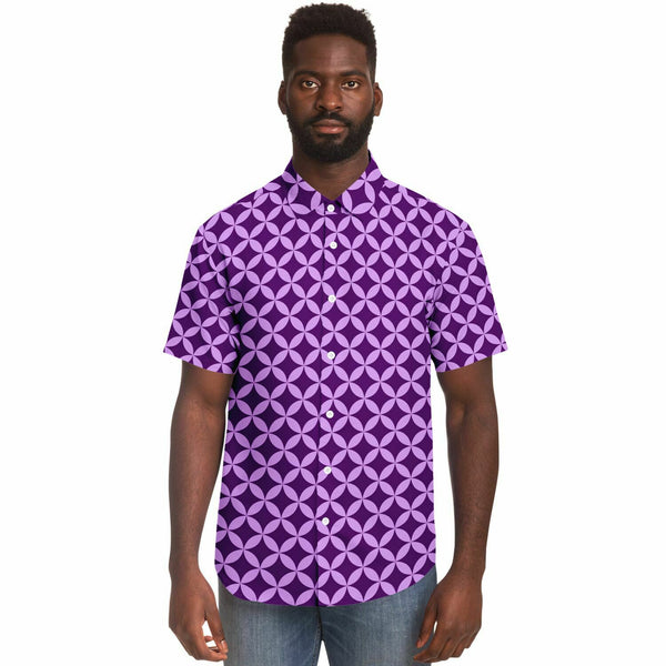 Geometric Pattern Button Down Shirt