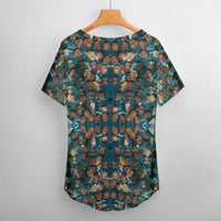 Tortoise Shell Wide Low Cut V-neck T-Shirt