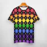 Pride Rainbow Colors Argyle Cotton T-Shirt 2